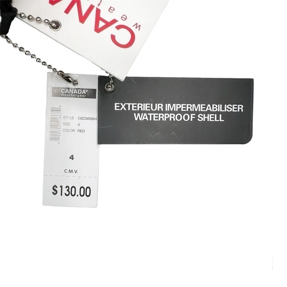 Canada Weathergear Kids Size 4 Winter Puffer Jacket Red Black Waterproof New NWT - Picture 9 of 12